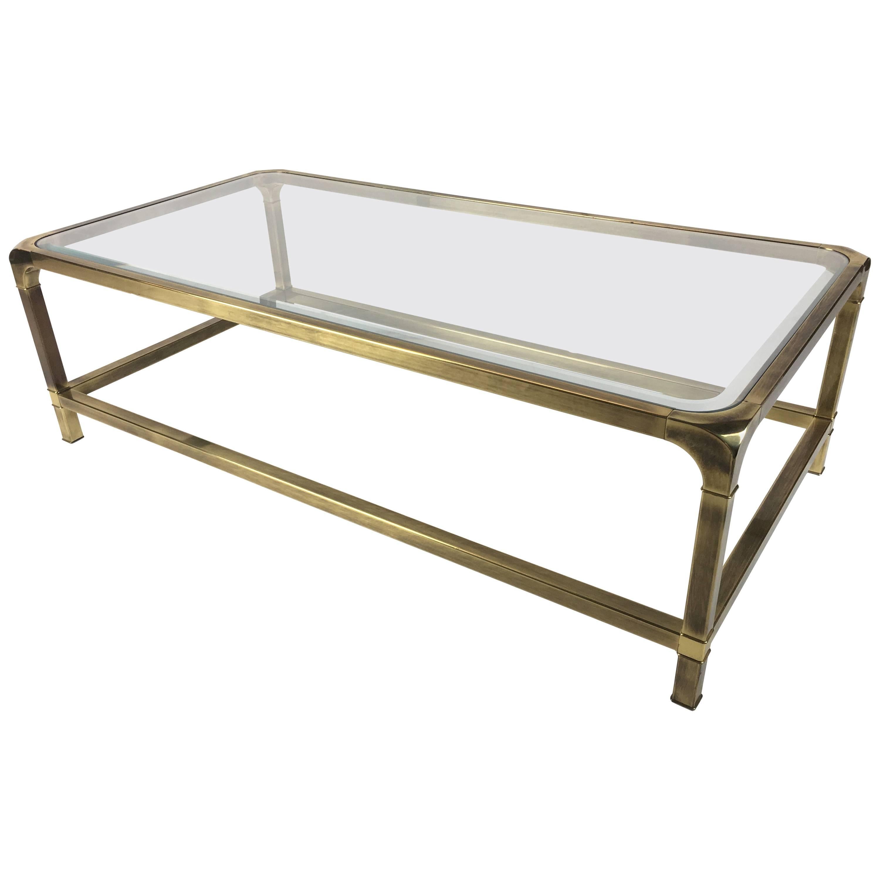 Brass Coffee Table by Mastercraft