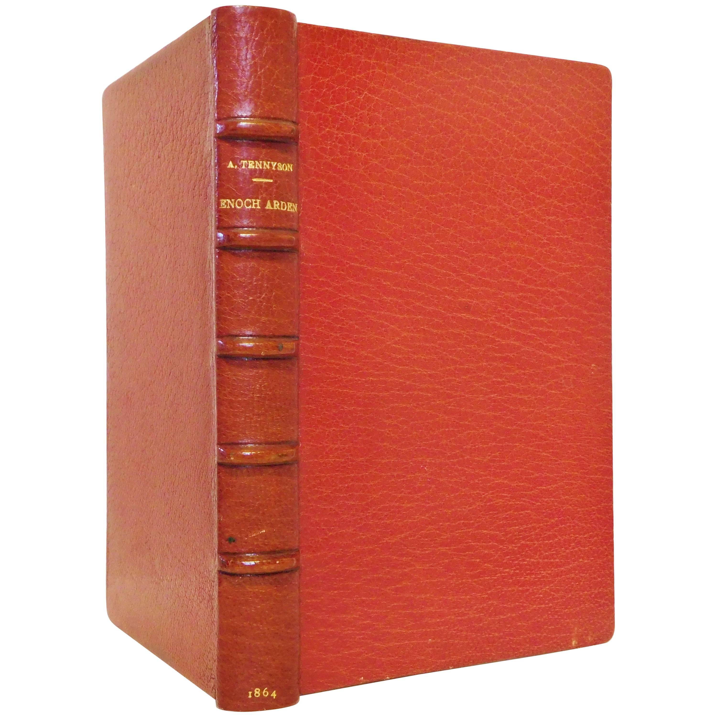 Alfred Tennyson, Poet Laureate, 1st Edition of Enoch Arden, Etc, 1864, Leather For Sale
