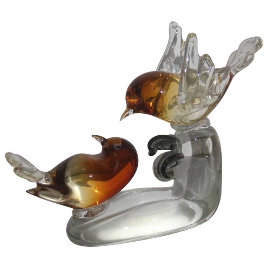 Murano Art Glass Sculpture Seguso Design For Sale