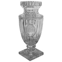 Vase en cristal de Bohème Design, années 1950