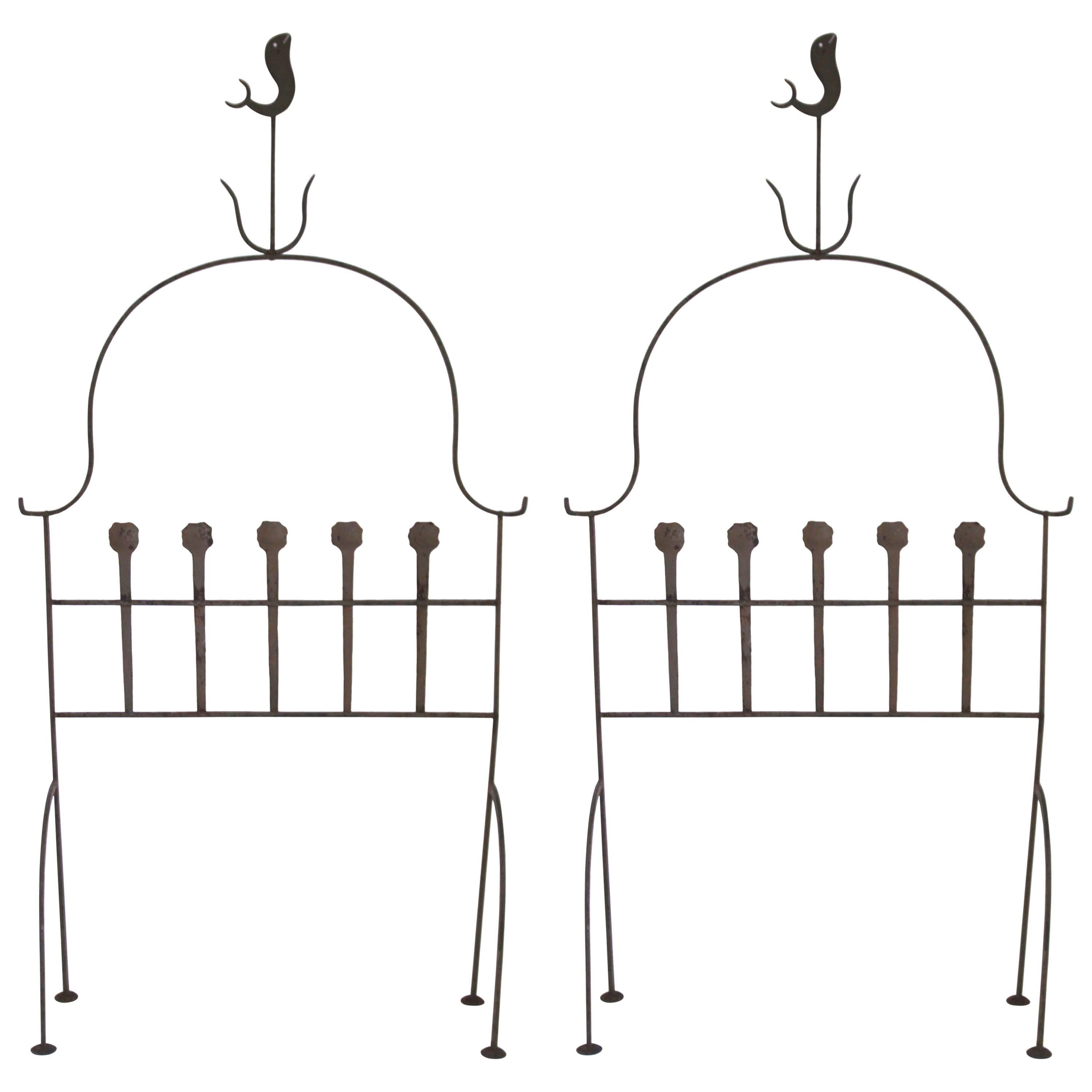 Pair of Headboard, Iron, circa 1960, France For Sale