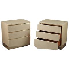 1980s Pair of Nightstands by Jean Claude Mahey & Eric Maville