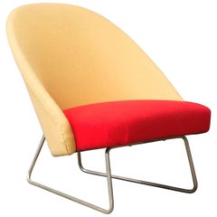 1959, Theo Ruth for Artifort, Rare Comfortable Armchair Model 115 in Two Colors