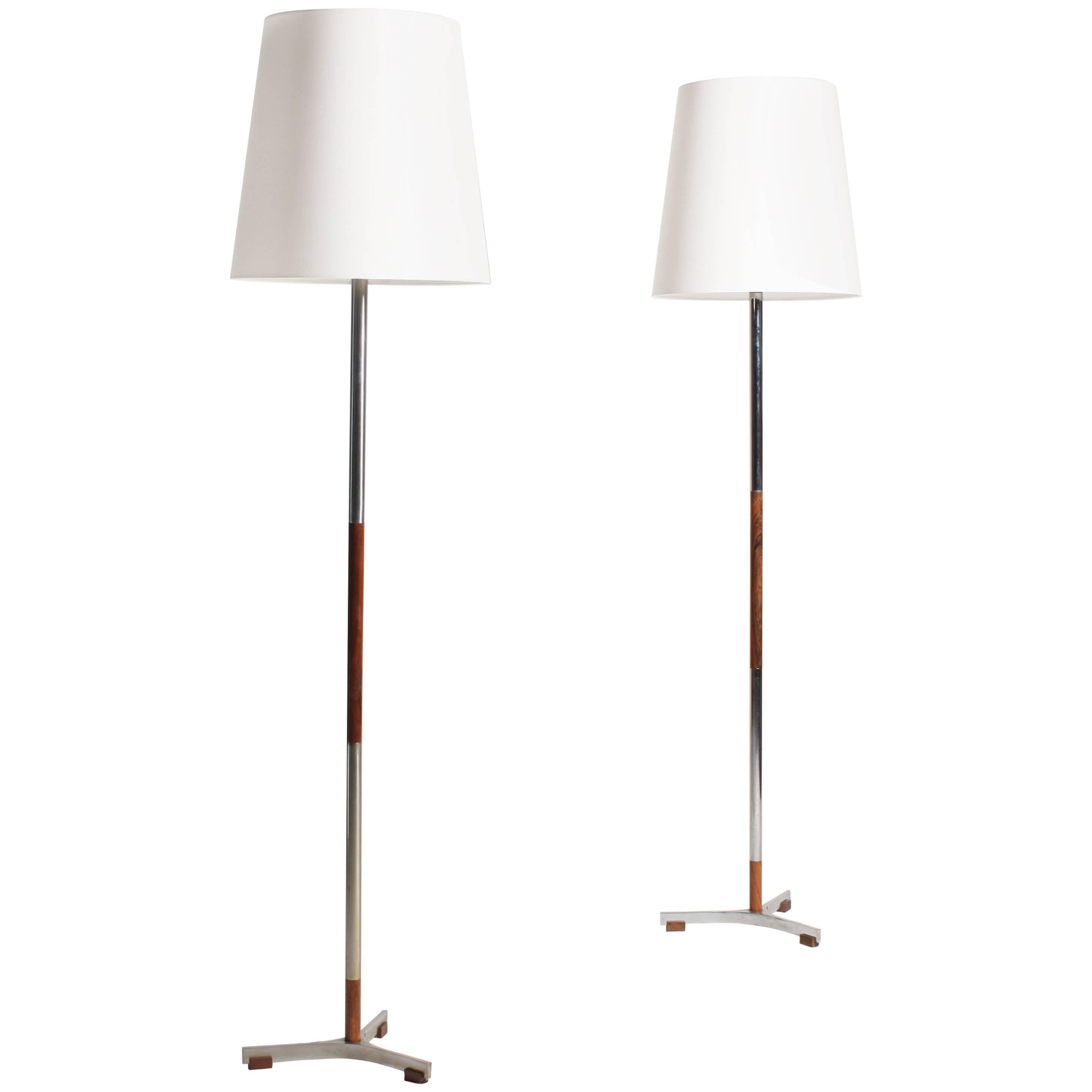 Pair of President Floor Lamps by Jo Hammerborg For Sale