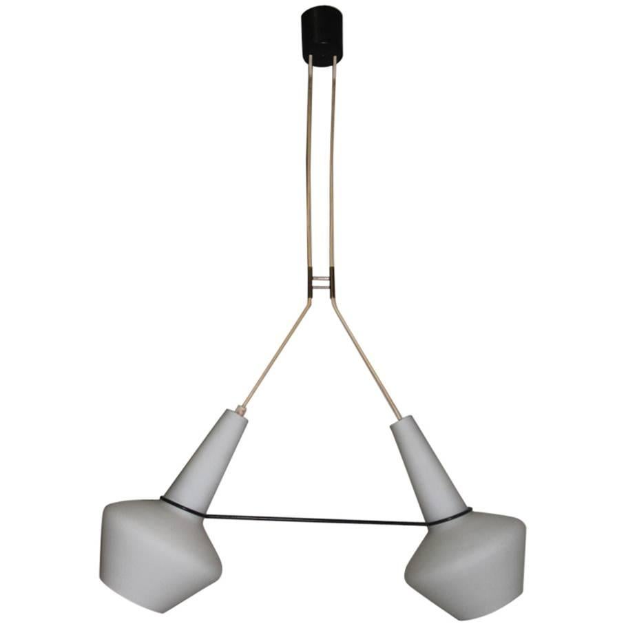 Italian Stilnovo Chandelier Mid-century  Design 