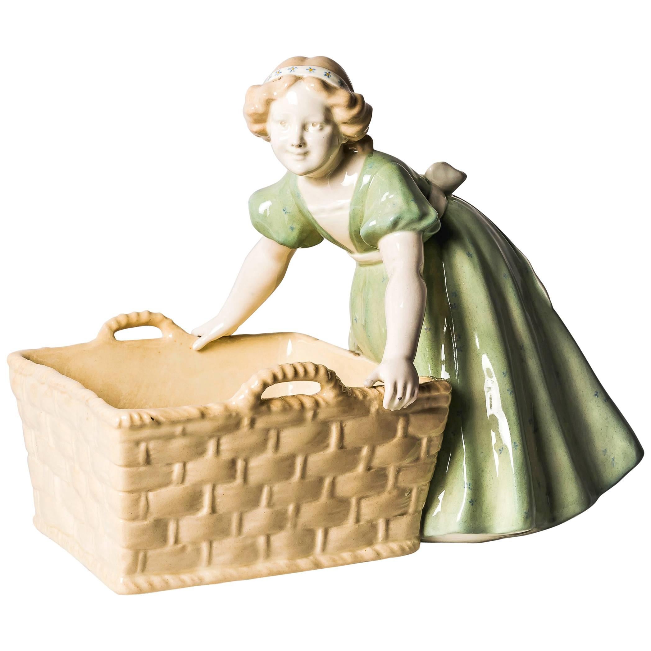 Goldscheider Figure Girl with Basket