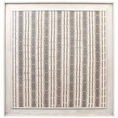 Used Large Modernist Framed Textile
