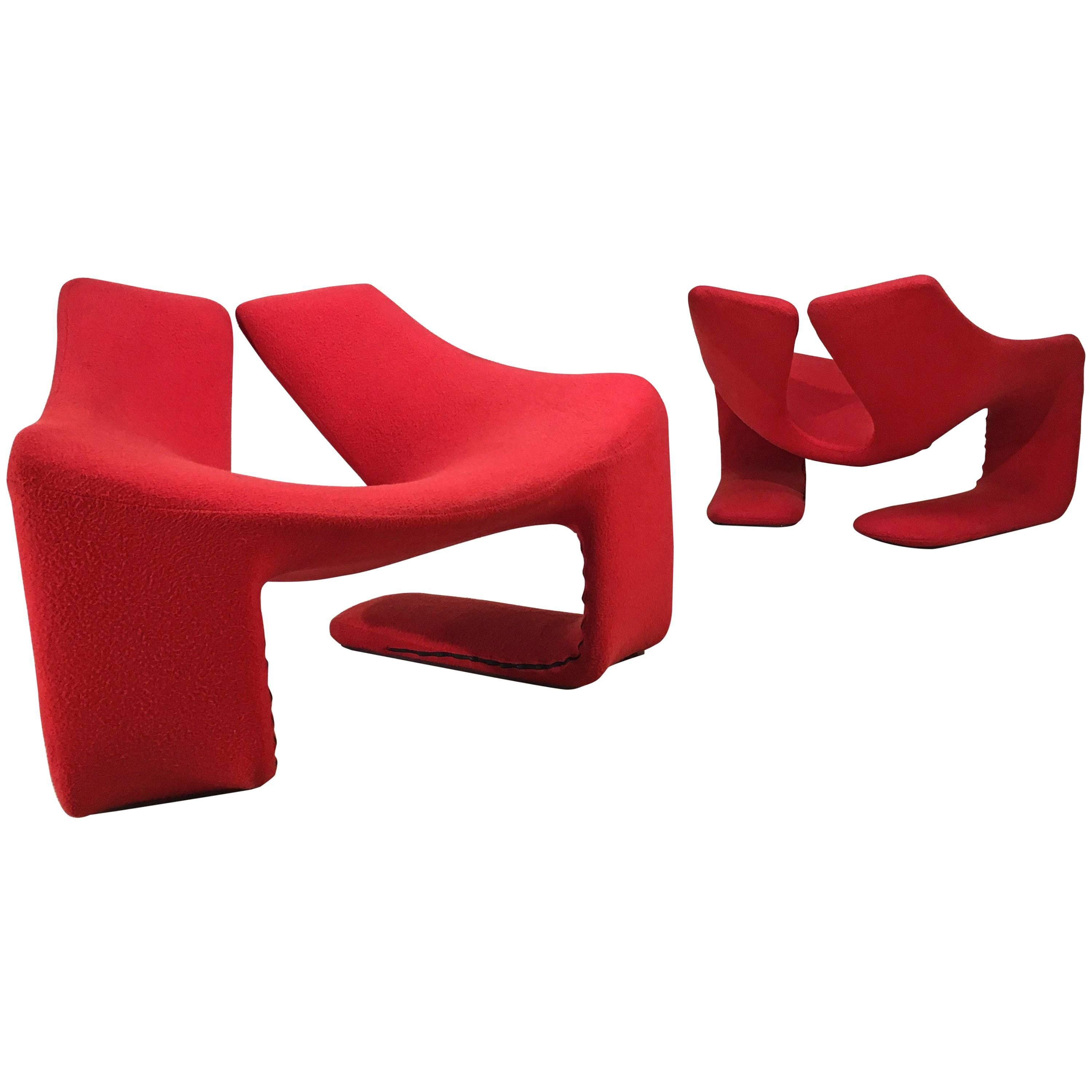 Pair of "Zen" Lounge Chairs by Kwok Hoi Chan for Steiner Paris