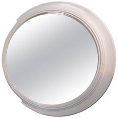 Extra Large Lacquered White Mirror, circa 1970, Italy