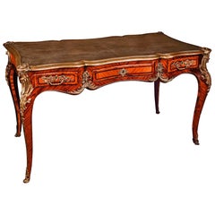 19th Century Louis XV Style Bureau Plat Writing Table
