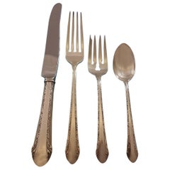 Chased Romantique by Alvin Sterlingsilber-Besteck-Set für das Abendessen, 38 Teile