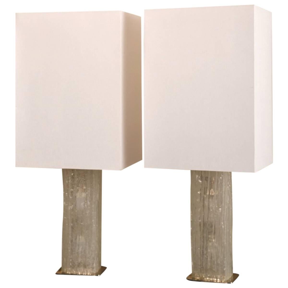 1960s Pair of Large Table Lamps Kalmar, Austria For Sale