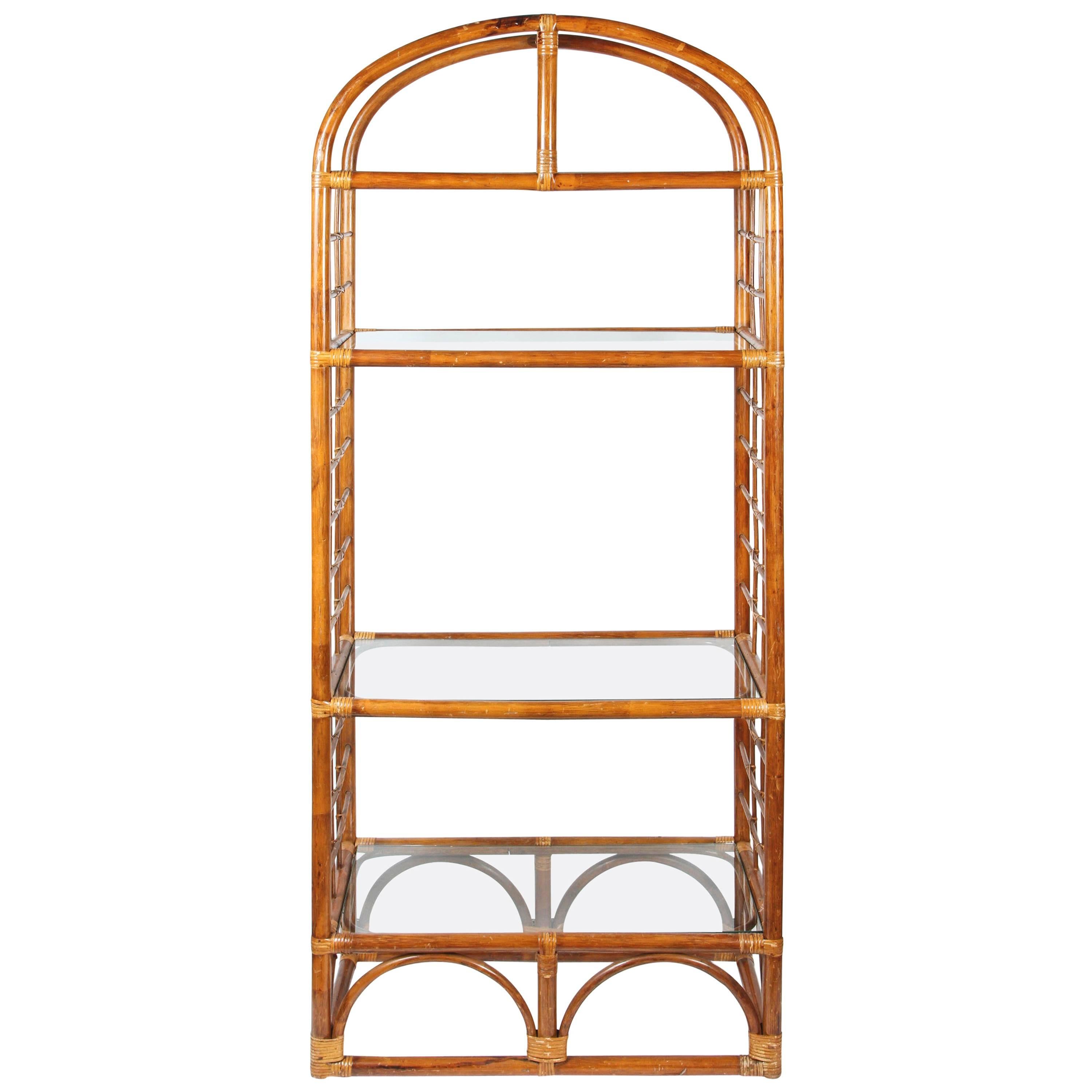 Vintage Rattan Standing Shelf at 1stDibs vintage rattan shelf, rattan