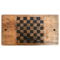 Antique 19th Century Wooden Checker Board