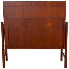 Rare Mid-Century Teak Dry Bar/Liquor Cabinet by Mogens Kold, Denmark 1