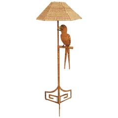 Vintage Reed Parrot Floor Lamp by Mario Lopez Torres 3