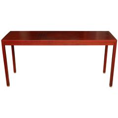 Leather Clad Console Table