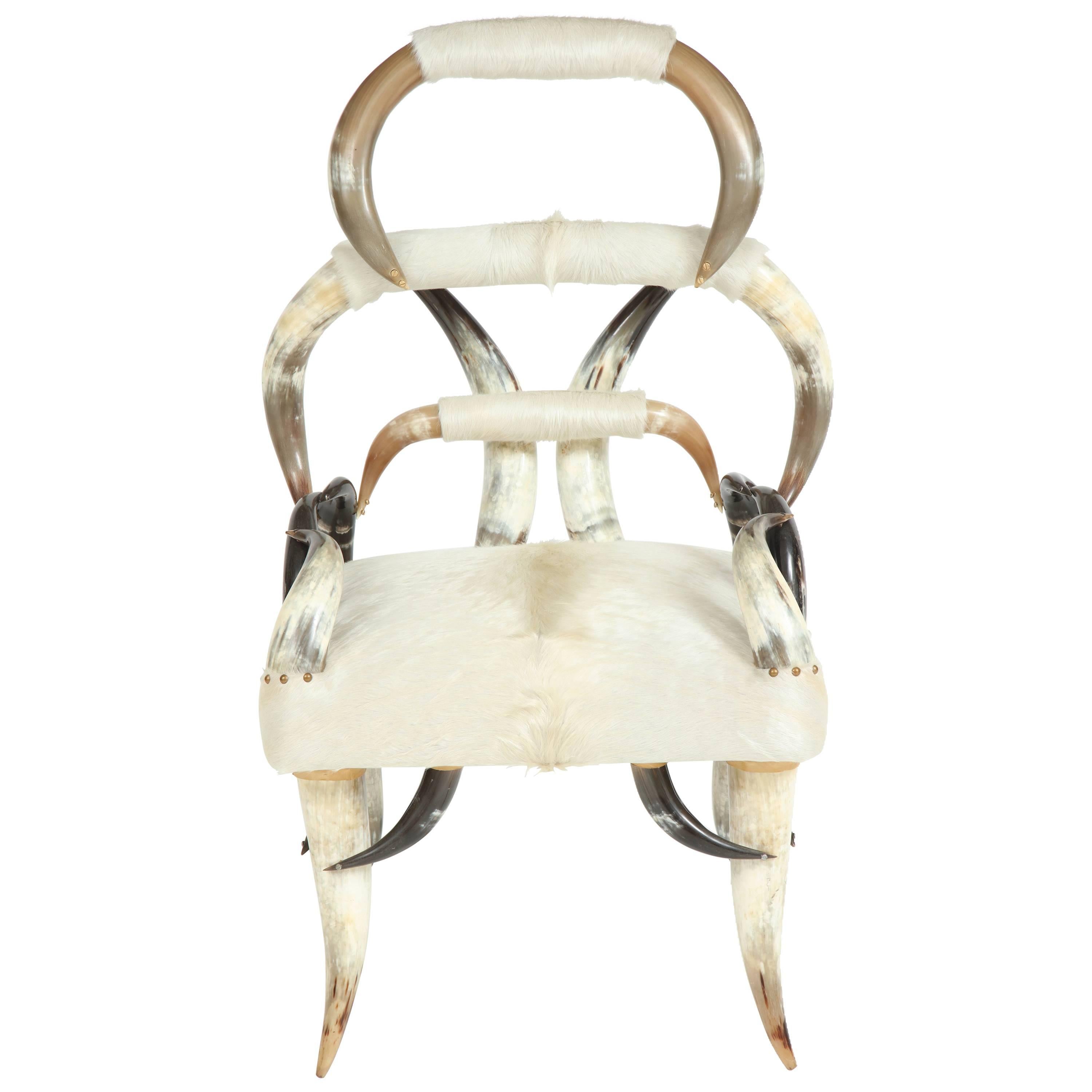 Sculptural American Horn Chair