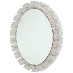 Austrian Illuminated Glass Block Framed Mirror 7