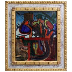 Bright 1970s Abstract Expressionist Painting