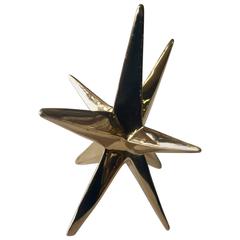 Vintage Mid-Century Modern Brass Starburst Paprweight