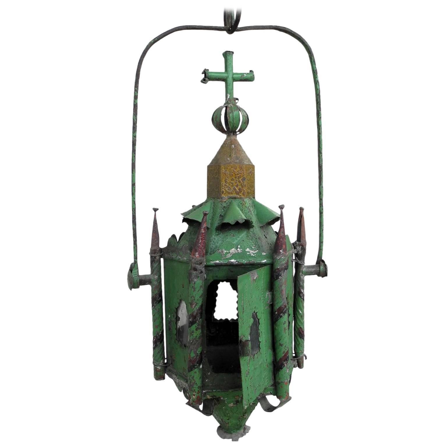 18th Century Green French Lantern