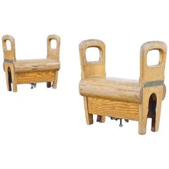 1960s Wooden Gymnastics Turn Element or Stools 10