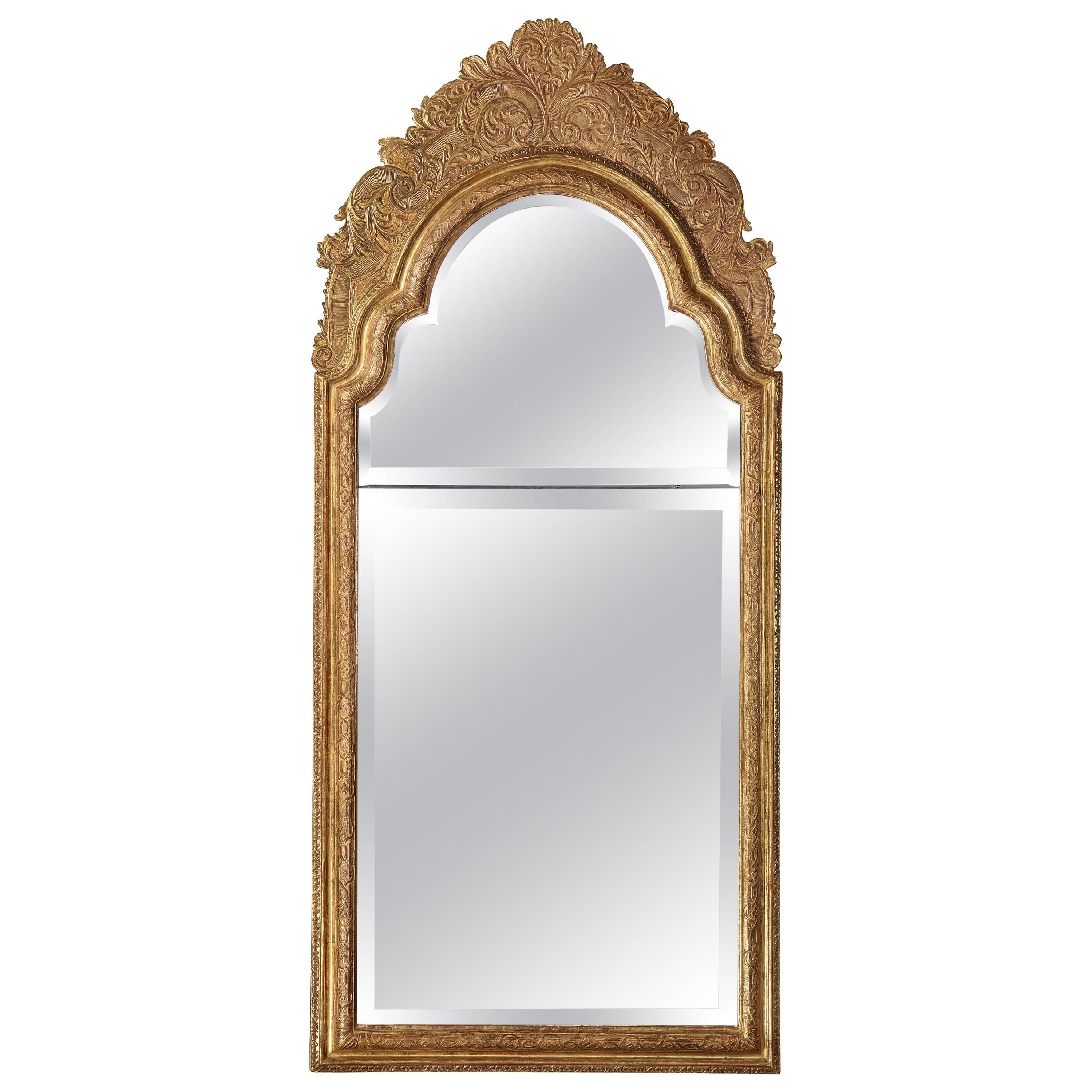  Queen Anne Giltwood Pier Glass Mirror For Sale