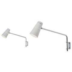 Pair of Jacques Biny Style Wall Lamps, France, 1960