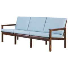 1960s Illum Wikkelsø Rosewood Three-Seat Sofa for Niels Eilersen 5