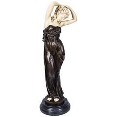 Beautiful Art Nouveau Style Bronze of a Lady Dancing