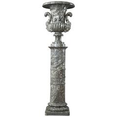 colonne en marbre "Brèche de Baixas" du 19ème siècle