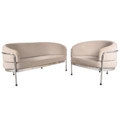Rare Two-Seat Sofa and Lounge Chair by Hans Ell for Spectrum, the Netherlands 7