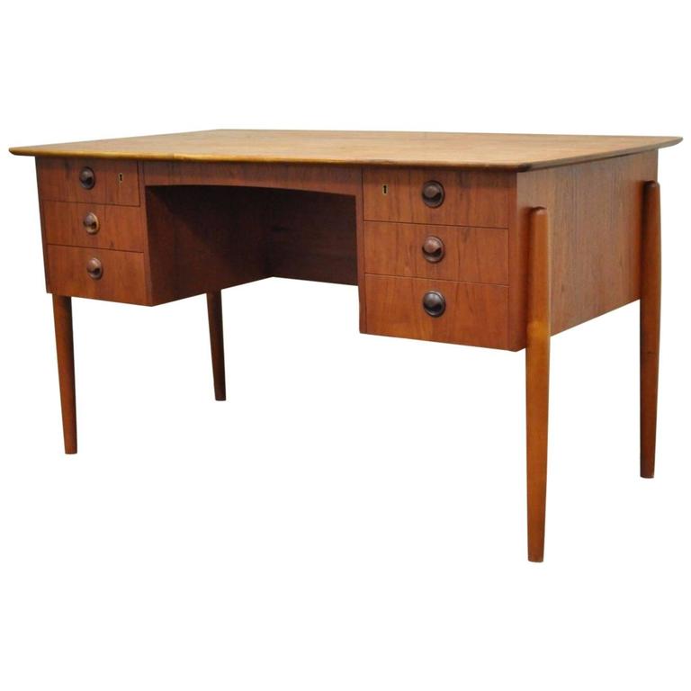 Mid Century Danish Modern Teak Bookcase Back Desk Attributed To Kai Mid Century Danish Modern Teak Bookcase Back Desk Attributed To Kai Kristiansen For