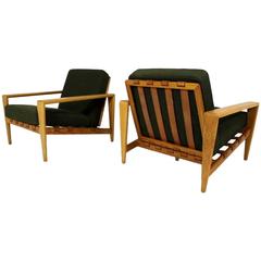 Impressive Swedish Lounge Chairs "Bodö" in Oak Designed in 1957 by Svante Skogh