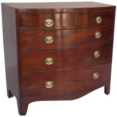 19th Century Regency Mahogany Bow Front Chest of Drawers