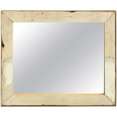 Alleywood Studios Repurposed White Wash Wood Mirror