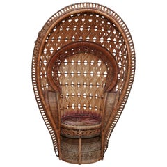 Antique Quintessential Anglo-Indian "Peacock" Chair