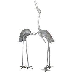 Imposing Pair of Cranes