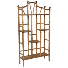 Antique Superb 19th Century English Bamboo Etagere