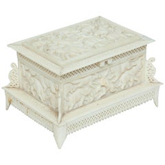 Anglo Indian Carved Bone Box