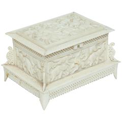 Anglo Indian Carved Bone Box 8