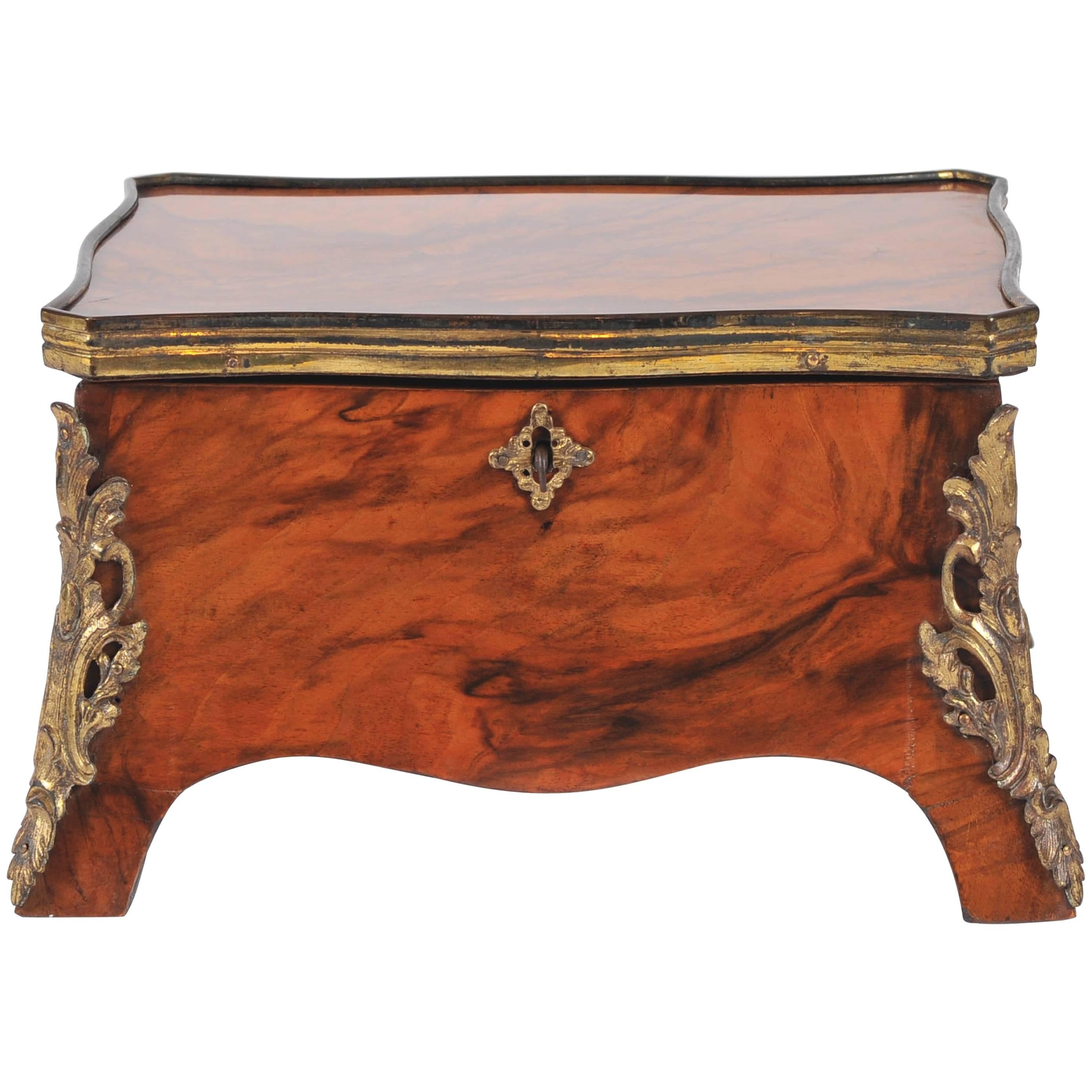 Mid-19th Century Decorative Box, Walnut and Ormolu Mounted, Grand Tour Style For Sale