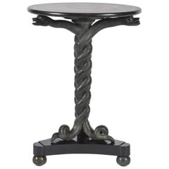 Regency Period Early 19th Century Marble-Top Table with Serpent Support