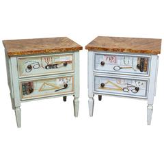 Pair of Trompe L'oeil Miniature Chests 9
