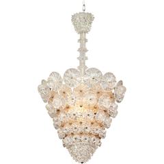 Barovier & Toso chandelier made in Venice 1940