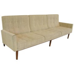 Early Florence Knoll Walnut "Floating" Frame Sofa, Model 57W