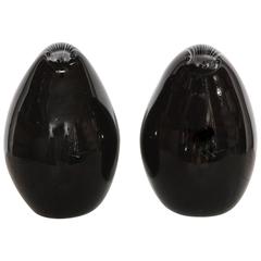 Pair of Murano Glass Badgers 10
