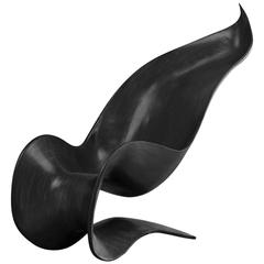 Contemporary Petal Chair in Stained Ash Wood 8