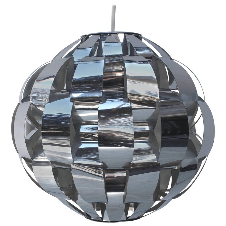 Lightolier woven ribbon chandelier, 1960s, offered by JED